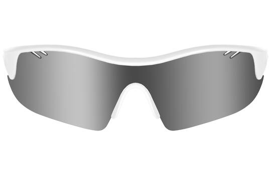 Trivio - cykelbriller vento nova hvid linse sort spejl