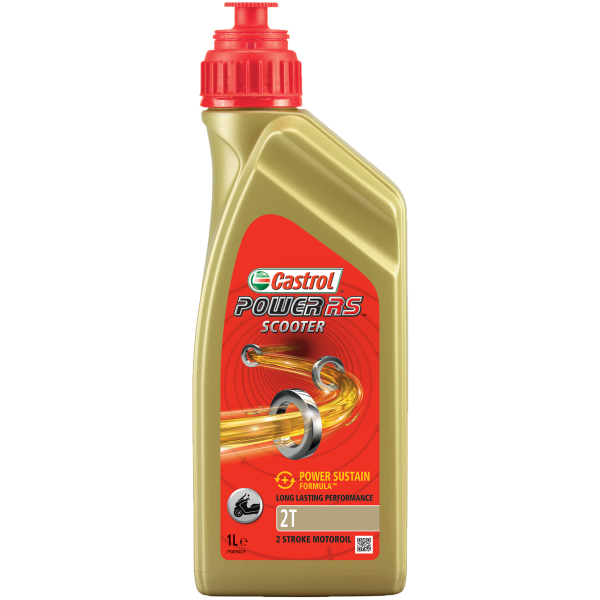 Castrol oil power rs scooter 2t - flaske á 1 liter