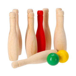 Alert udendørs bowlingsæt i træ