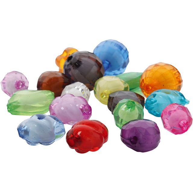 Https: www.cchobby.nl facetterede-perler-acryl-størrelse-8-20-mm-hul-størrelse-2-3-mm-forskellige-farver-1000-gr-1-boks
