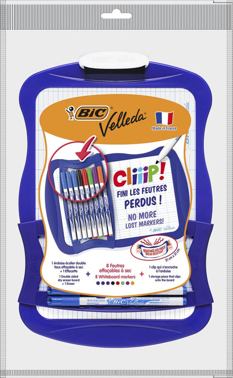 Bic Velleda Whiteboard med 8 markører