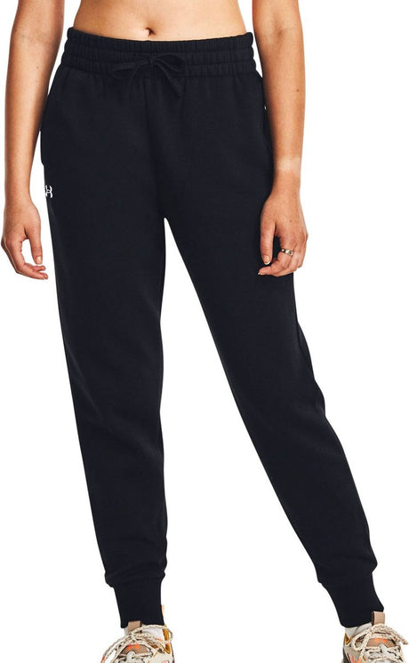 Under armour ua rival fleece jogger sportsbukser til kvinder - sort - hvid