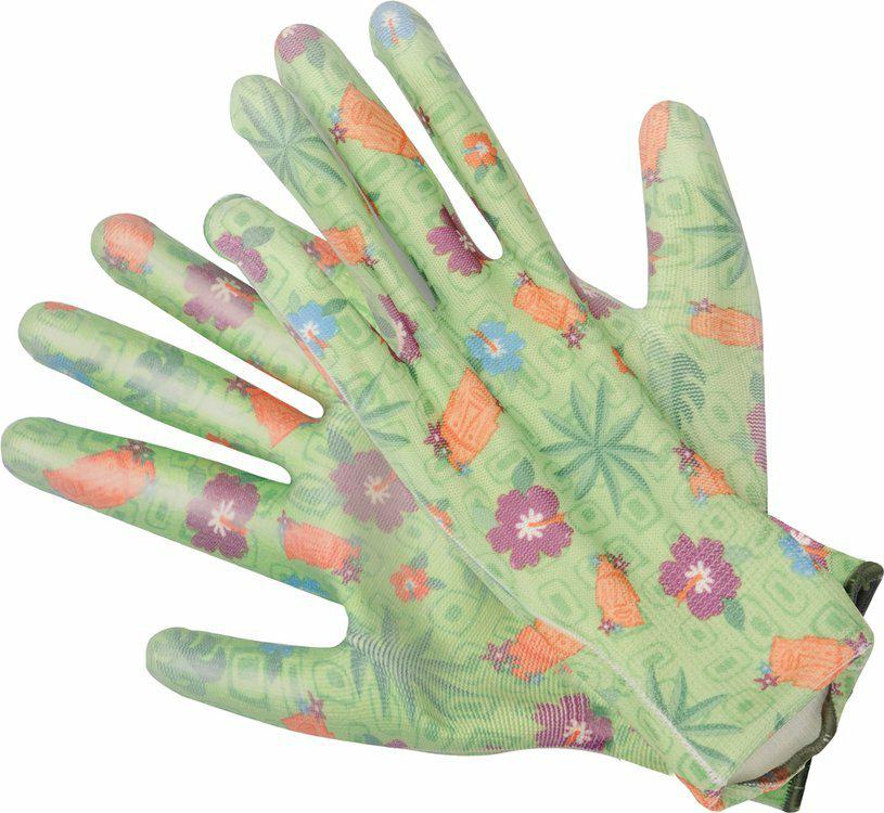 Flo tuinhandschoenen. bloemen groen 10
