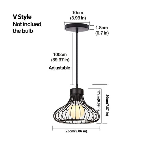 Homestyle pro mk013-b industriel hængelampe 23x20 cm sort metal