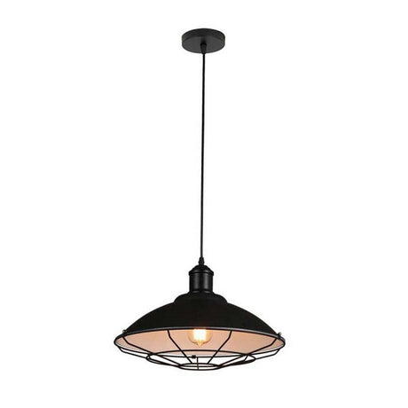 Homestyle pro mk106-bb industriel hængelampe 40x25 cm sort og hvid metal