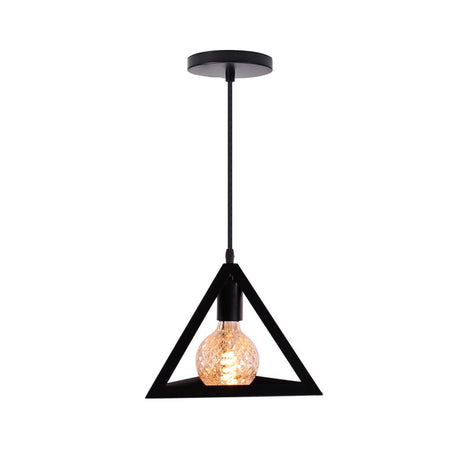 Homestyle pro mk007-b industriel pyramide hængelampe 25x22 cm sort metal