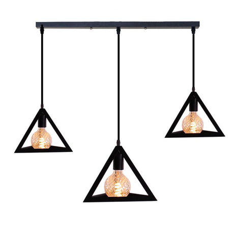Homestyle pro mk018-b industrielle pyramide hængende lamper sort metal