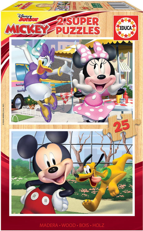 Educa - puslespil - 2 x 25 brikker - mickey friends