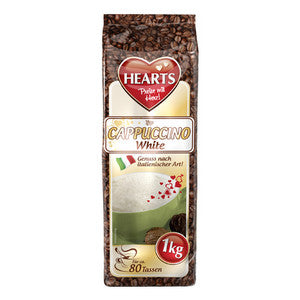 Hjerter cappuccino hvid (10x 1000gr)