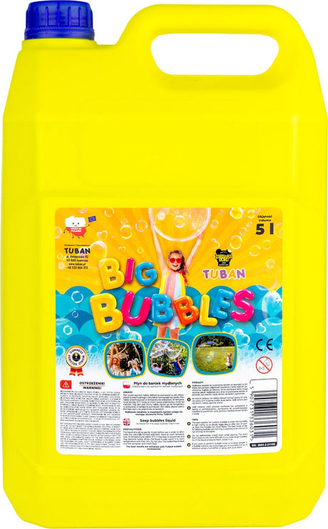 Tuban boble blæser væske - store bobler - 5 liter refill.