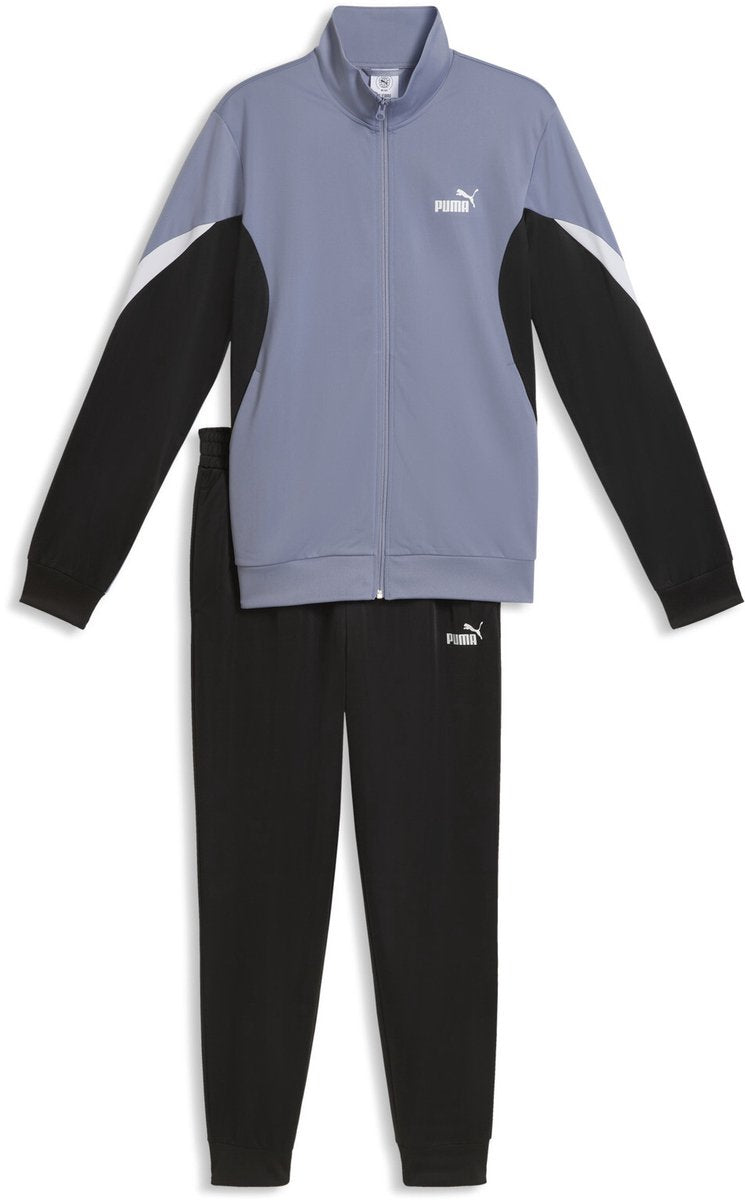 Puma ess blok poly suit unisex træningsdragt - grå himmel