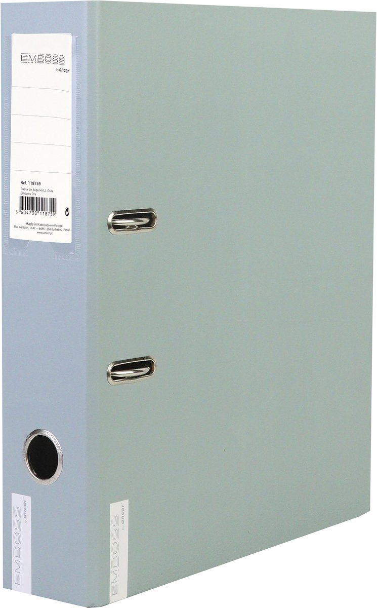 Ancor binder emboss dry a4 2r 8cm grå