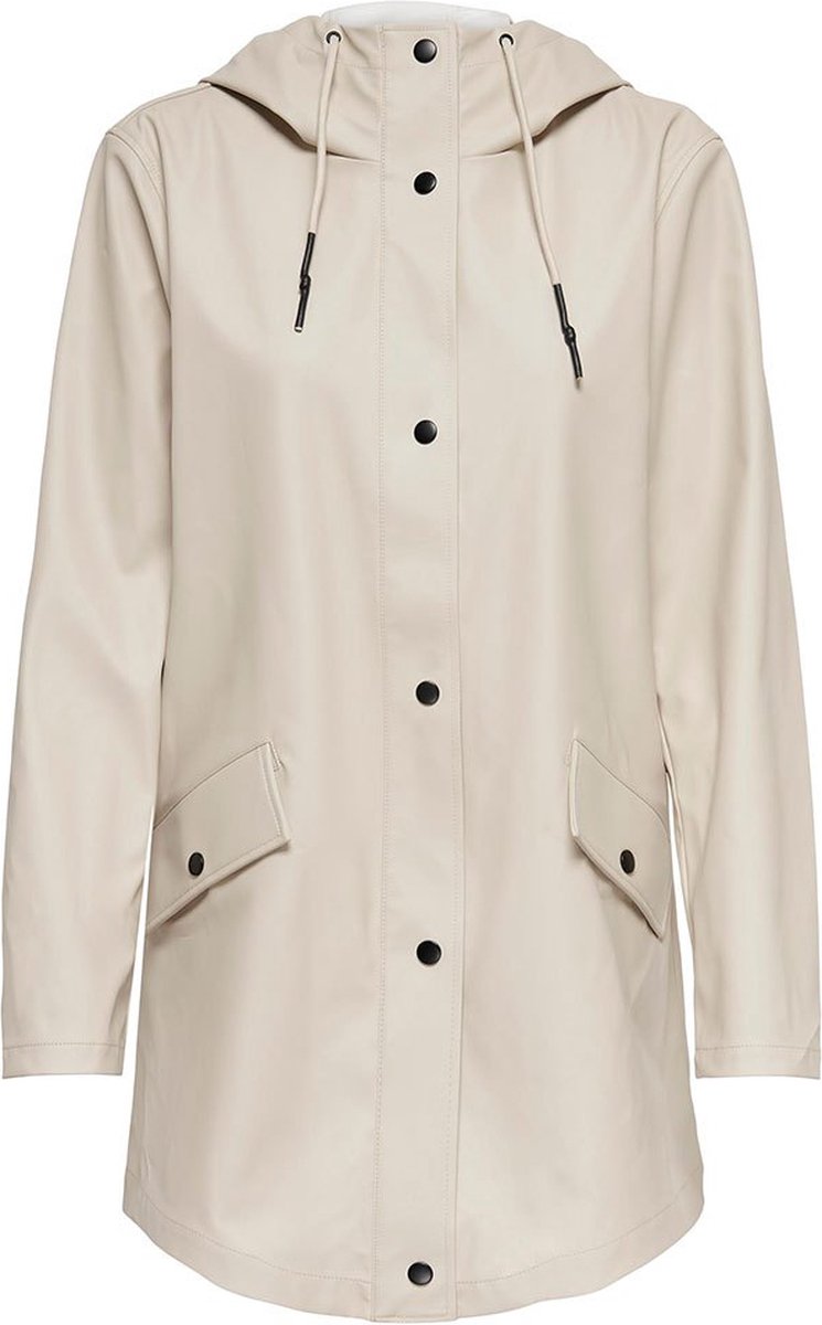 Only jakke onlelisa regnfrakke otw noos 15261734 sølv for dame str - l
