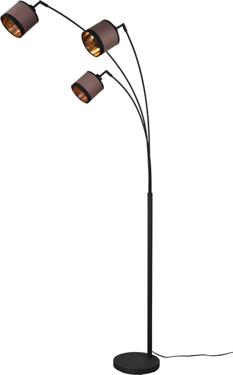 Rl live your light reality davos - gulvlampe - sort mat - ekskl. 3x e14 4w - fodkontakt