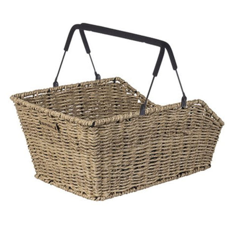 Basil cykelkurv cento rattan look multisystem 40 x 25 x 12 cm - søgræs