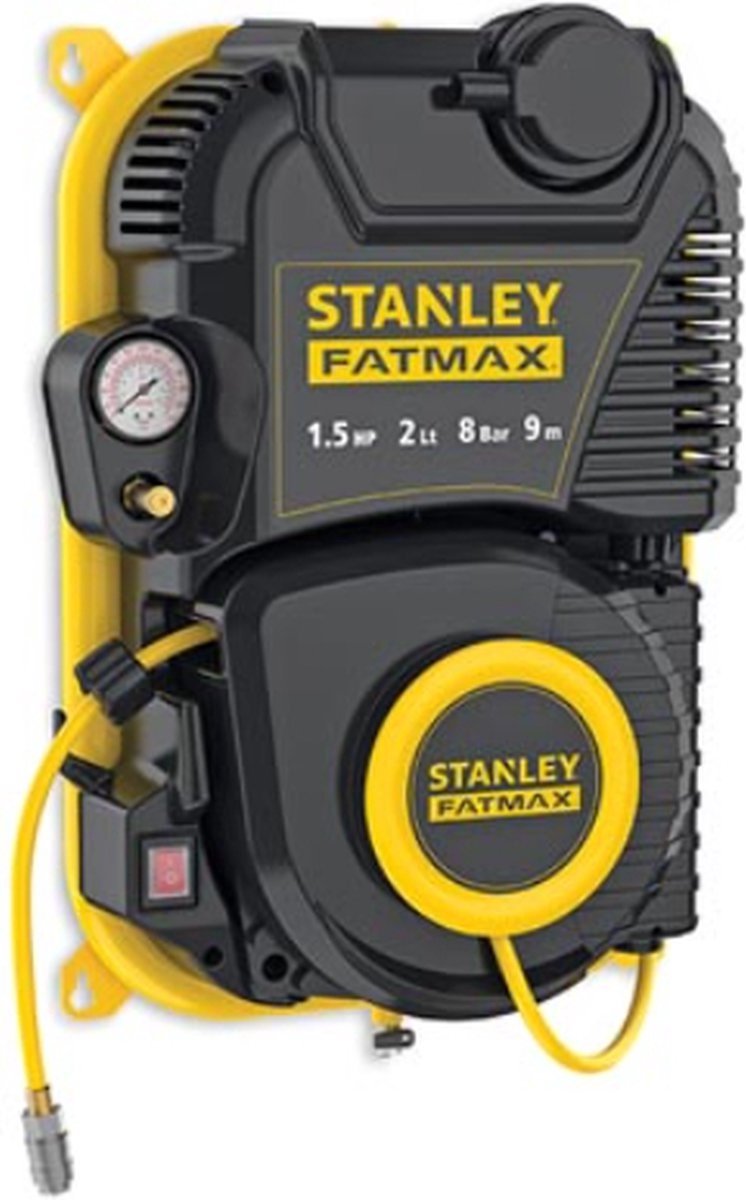 Stanley fatmax stanley - professionel kompressor - uden olie - walltech - støjsvag - 24 l 1,5 hk 8 bar