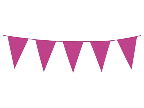 Boland pe kæmpe flaglinje lys pink (10 m)