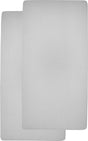 Meyco baby uni lagnet tremmeseng - 2-pak - lysegrå - 40x80 90cm