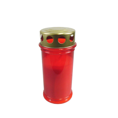 Grav lys rød 270gr ø7,5xh17cm