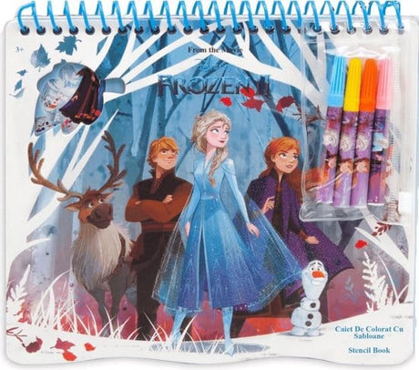 Van der Doelen Disney Frozen2 malebog med skabelon og klistermærker, 5 dele