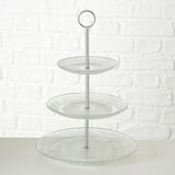 Boltze home etagere relief h35cm glas