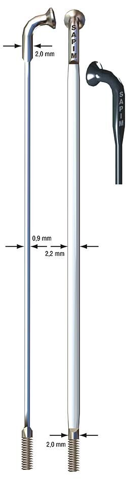 Sapim aero eger cx-ray aero blade eger cx-ray sst 2x258mm sil.