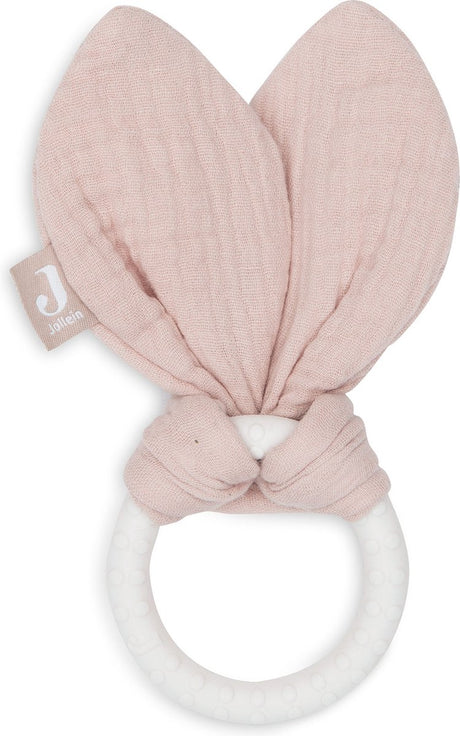 Jollein bijtring siliconen bunny ears wild rose