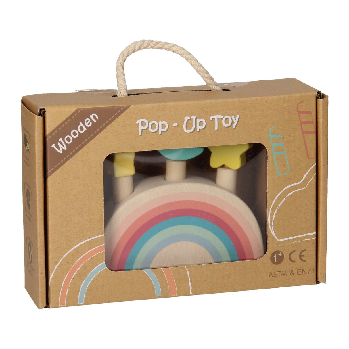 Træ pop-up-spil regnbue