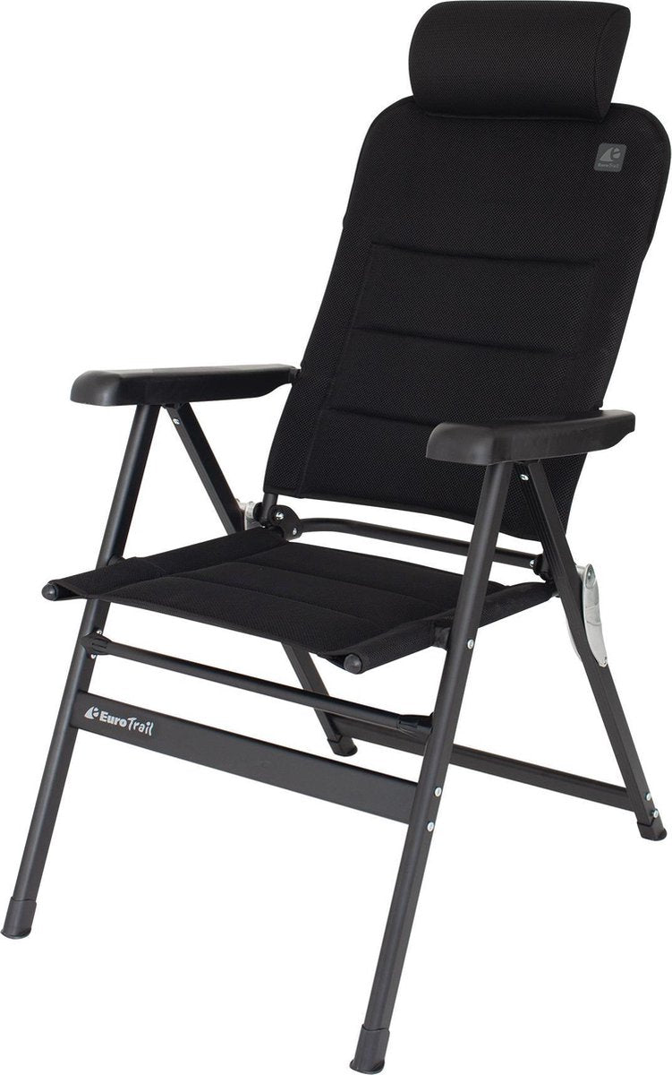 campingstol Chateau 123 x 48 cm alu sort