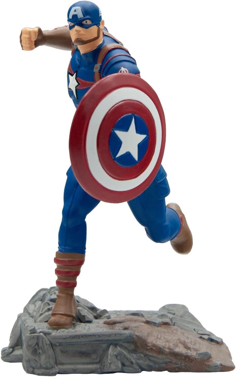 Bullyland 11335 – spillefigur og samlerfigur Captain America fra Avengers, ca. 11 cm – naturtro og rigt detaljerede – ideel som kagefigur og lille gave til børn fra 3 år.