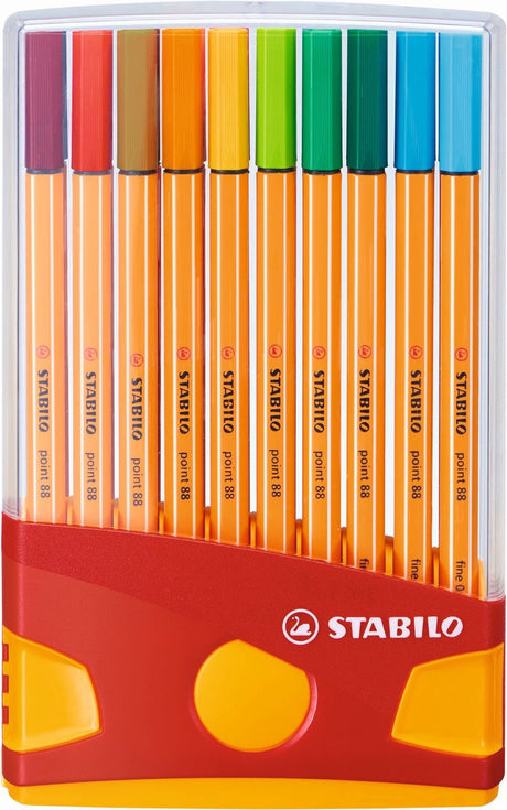 Stabilo point 88 colorparade fineliners orange rød - 20 stk.