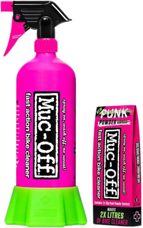 Muc-off flaske til liv bundt + 4 pak punk pulver