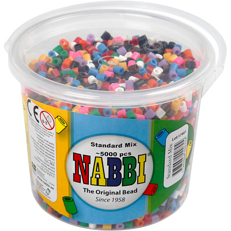 Creativ virksomhed https: www.cchobby.nl strygeperler-5x5-mm-hul størrelse-2-5-mm-medium-standardfarver-5000-stykke-1-spand