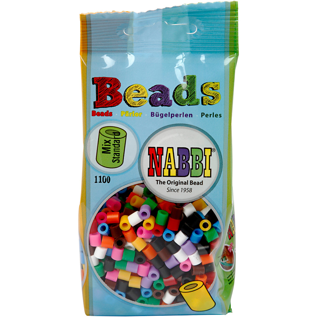 Creativ virksomhed https: www.cchobby.nl strygeperler-størrelse-5x5-mm-hul størrelse-2-5-mm-medium-standard-farver-1100-stykke-1-kasse