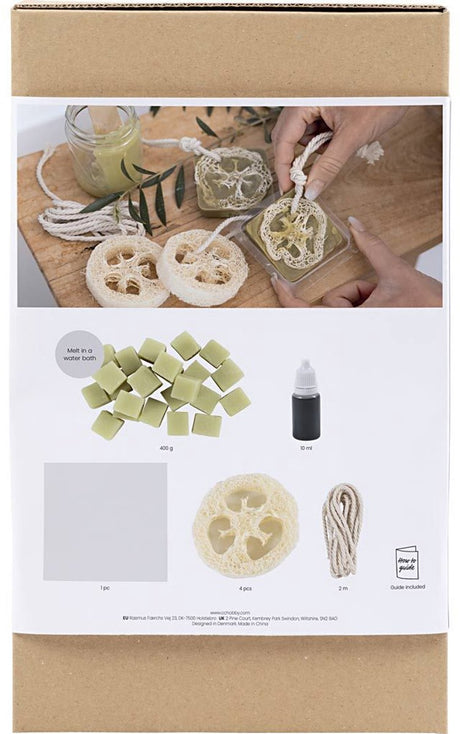 Kreativ virksomhed https: www.cchobby.nl hobbyset-soap-making-loofah-olijfgroen-1-doos