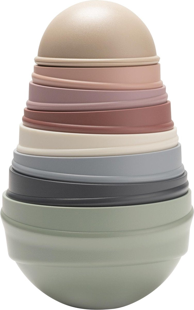 Bibs wobble tårn - stabletårn - pastel regnbue