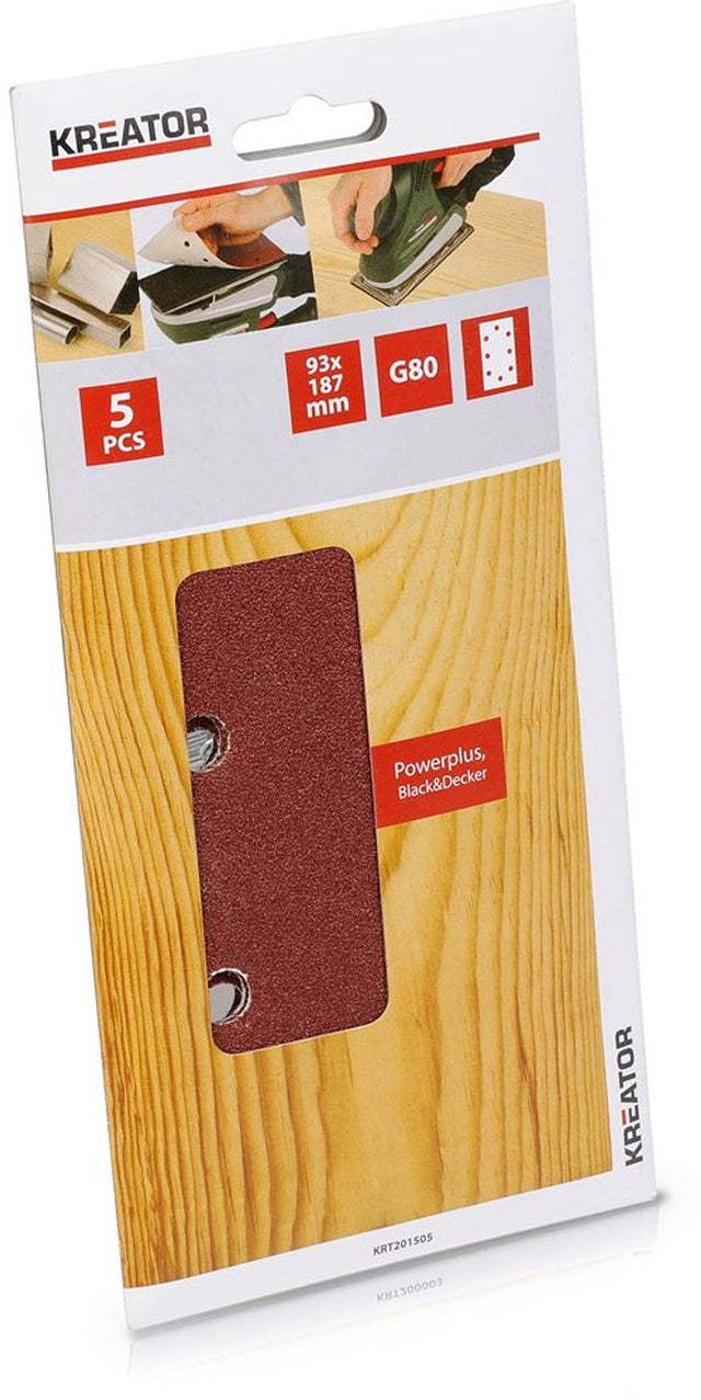 Kreator krt201505 rektangulært sandpapir k80