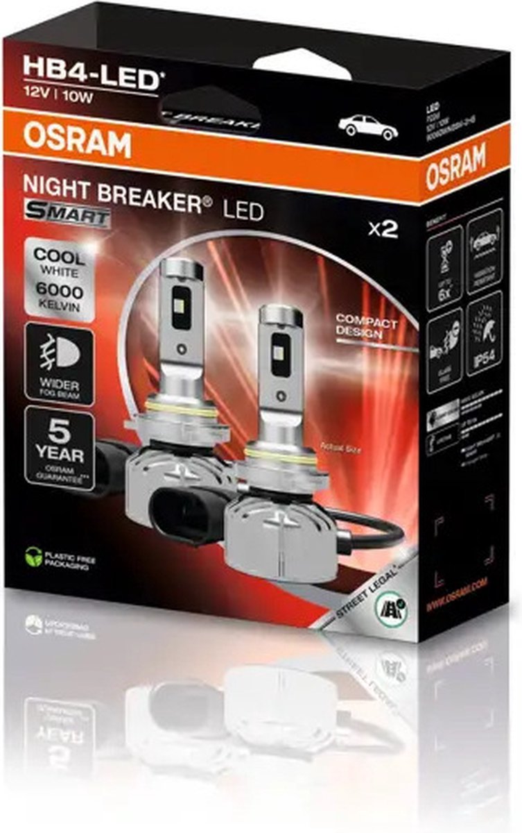 Osram night breaker led smart hb4 ece-godkendt sæt