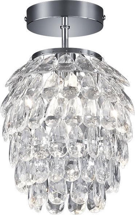 Rl live your light reality smålig loftlampe - krom - ekskl. 1x e14 - d: 20 cm - gennemsigtig klar