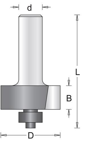 Hikoki tilbehør Hikoki falsfræser 31,7 mm aksel=8 mm+leje