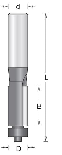 Hikoki tilbehør Hikoki kantfræser 12,7 mm aksel=8 mm+leje