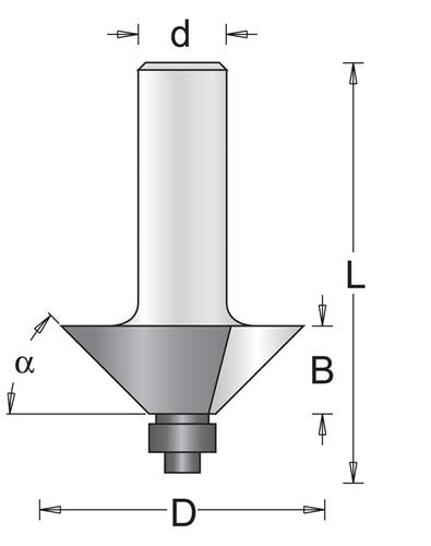 Hikoki tilbehør Hikoki vinkelfræser 31,8 mm skaft=8 mm+leje