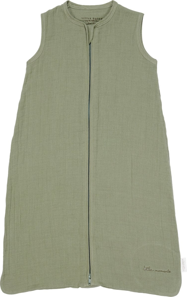Little dutch slaapzak zomer hydrofiel 90 cm - groen - little farm
