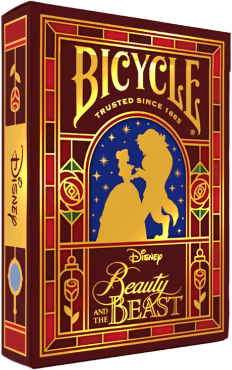 Bicycle ® disney beauty the beast - premium spillekort - poker - samleobjekt