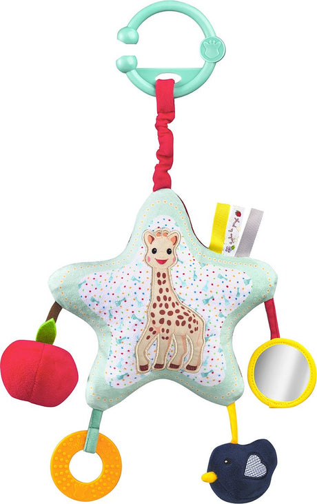 Sophie the giraffe aktivitetsstjerne - kravlegård mobil - babylegetøj - 6 aktiviteter - fra 0 måneder - 40x25x8 cm - flerfarvet