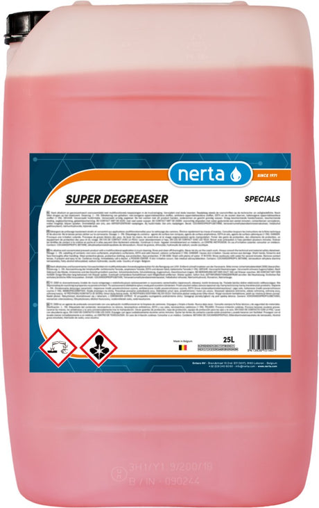 Nerta super affedtningsmiddel - affedtningsmiddel bil - fedtfjerner - oliefjerner - anløbsrens - 5 liter