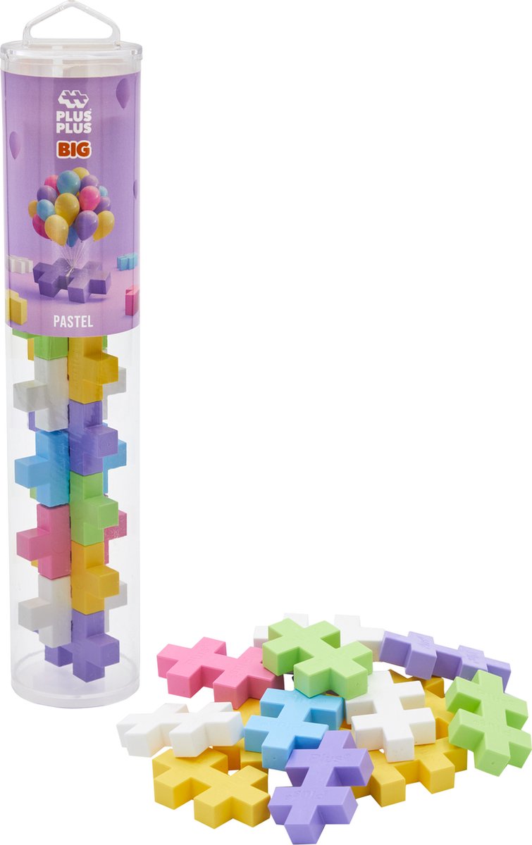 Plus plus rør pastel stort plus-plus: 15 stykker (3225)