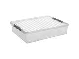 Sunware q-line sengeboks 60 liter transparent 80x50x18 cm uden hjul