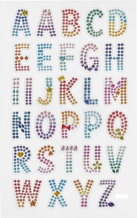 Creativ Company Diamant Stickers Alphabet, 1 ark