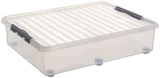 Sunware q-line rulleboks 60 liter gennemsigtig 80x50x20cm